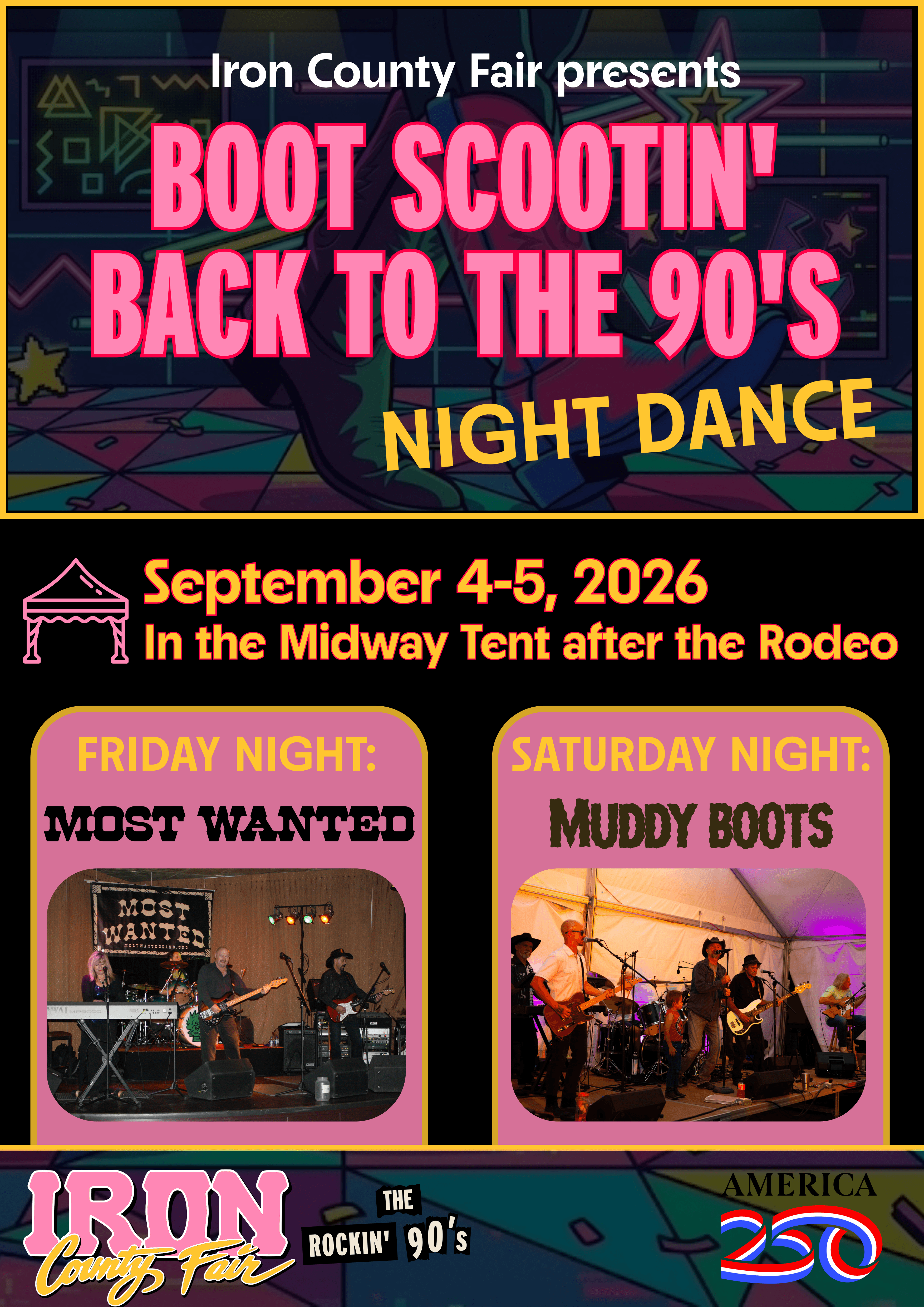 Dance is held september 4 and 5 after the rodeo in the midway tent