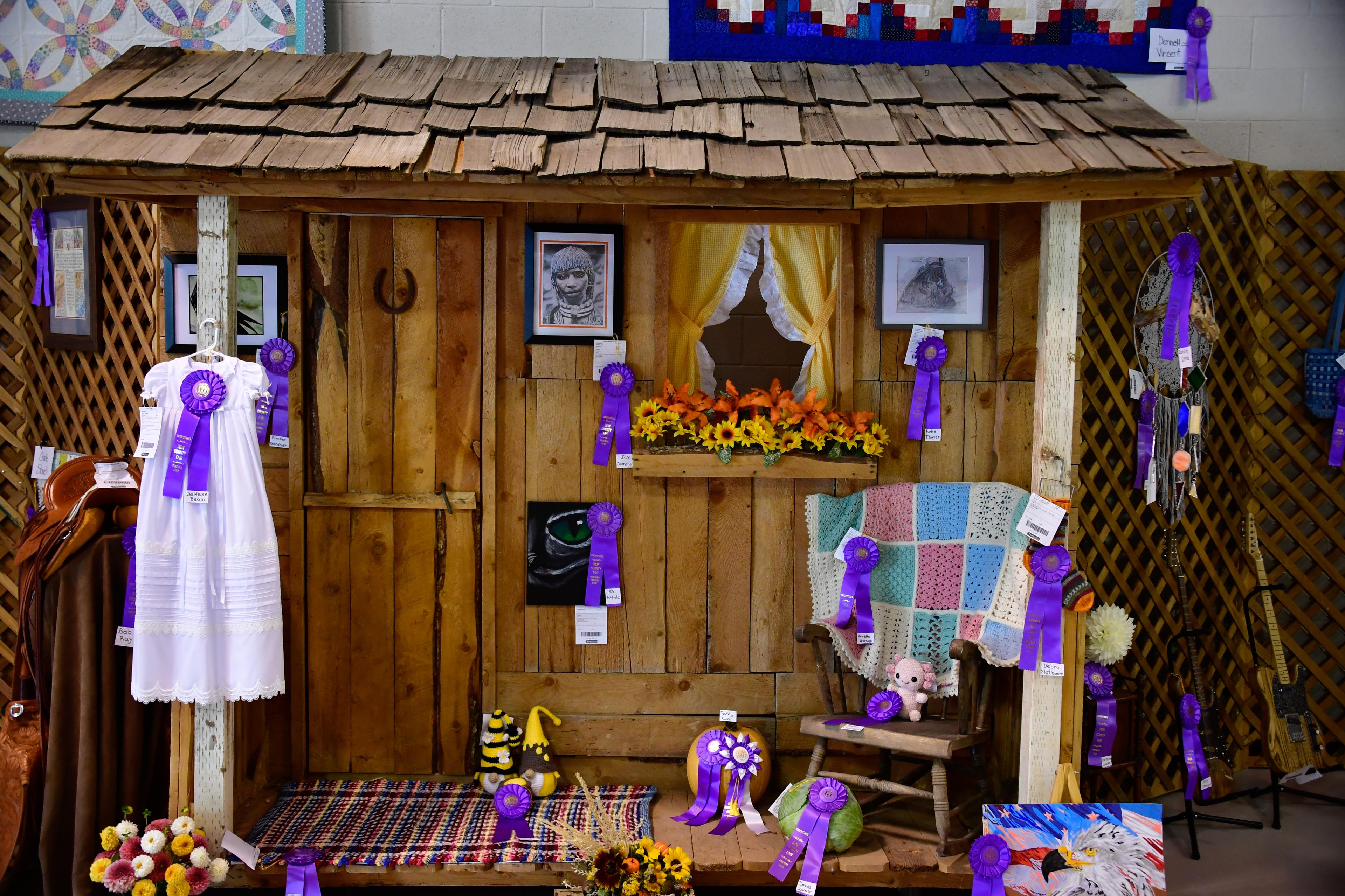 Display of purple ribbon winners