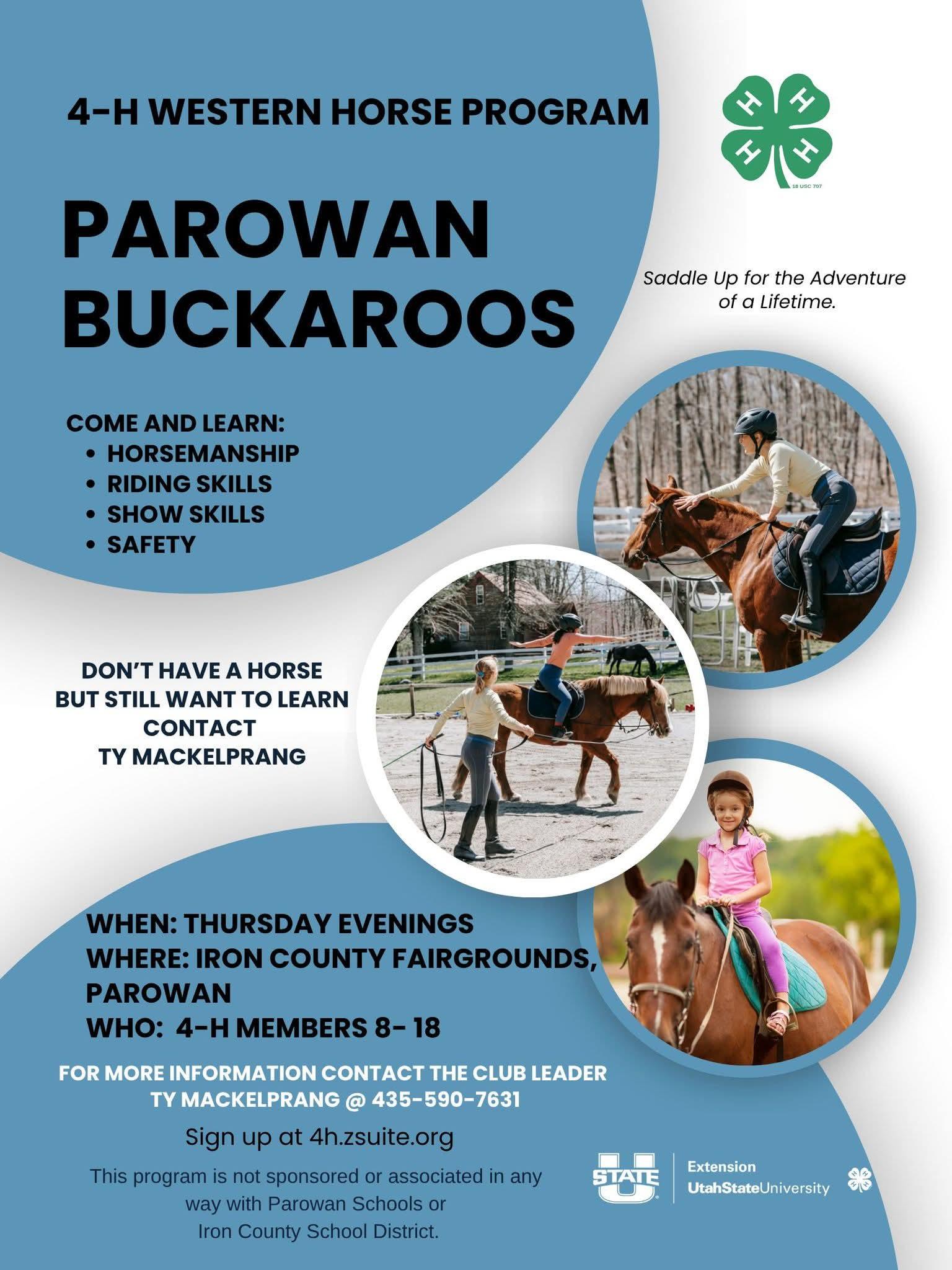 Parowan Buckaroos Thursday Evenings