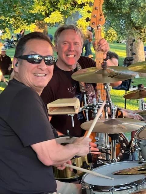 Man playing drums