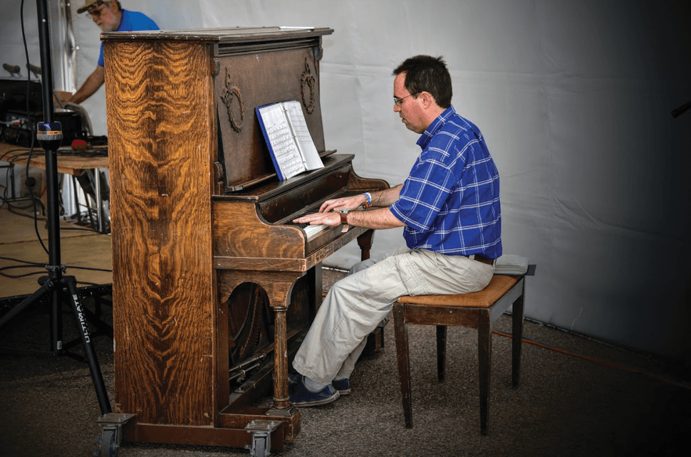 Man playing piano