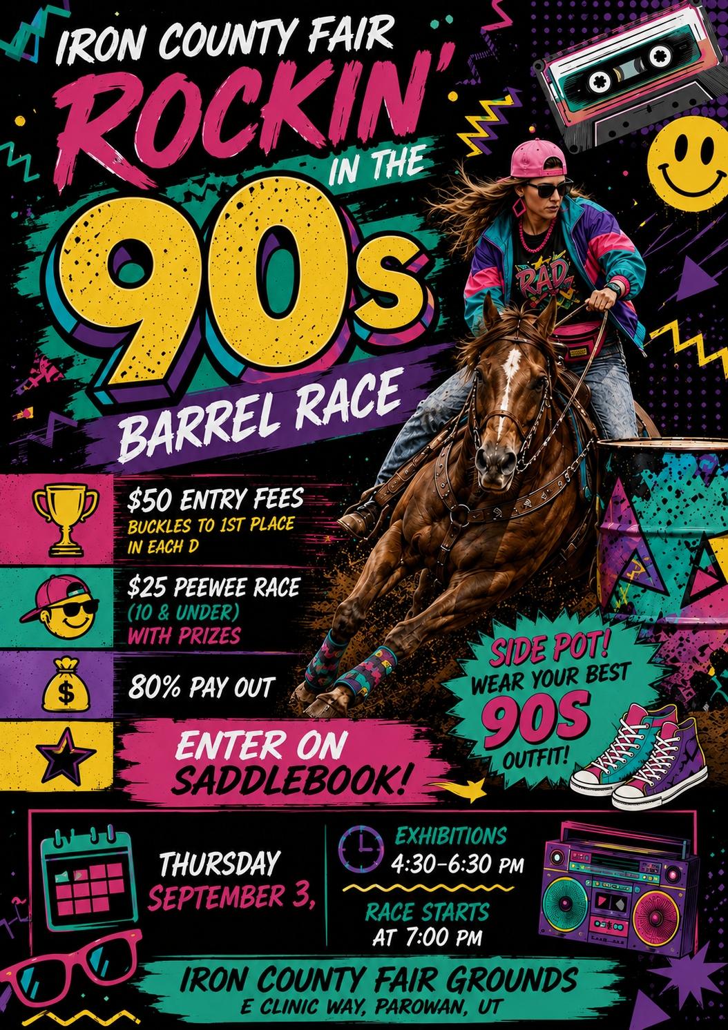 4D Barrel Racing september 3rd at 5pm in the main arena