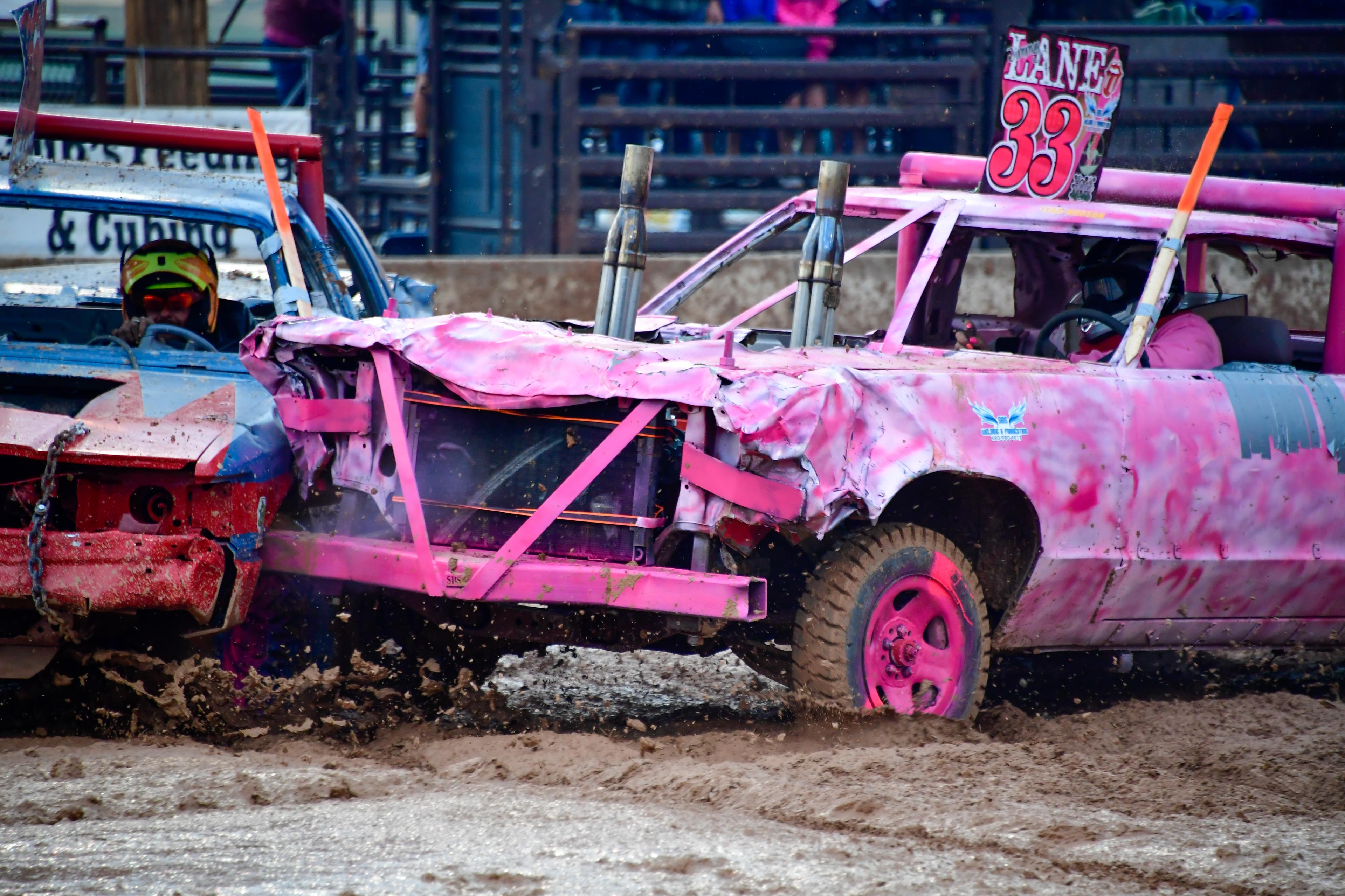 Demolition Derby at the Iron County Fair